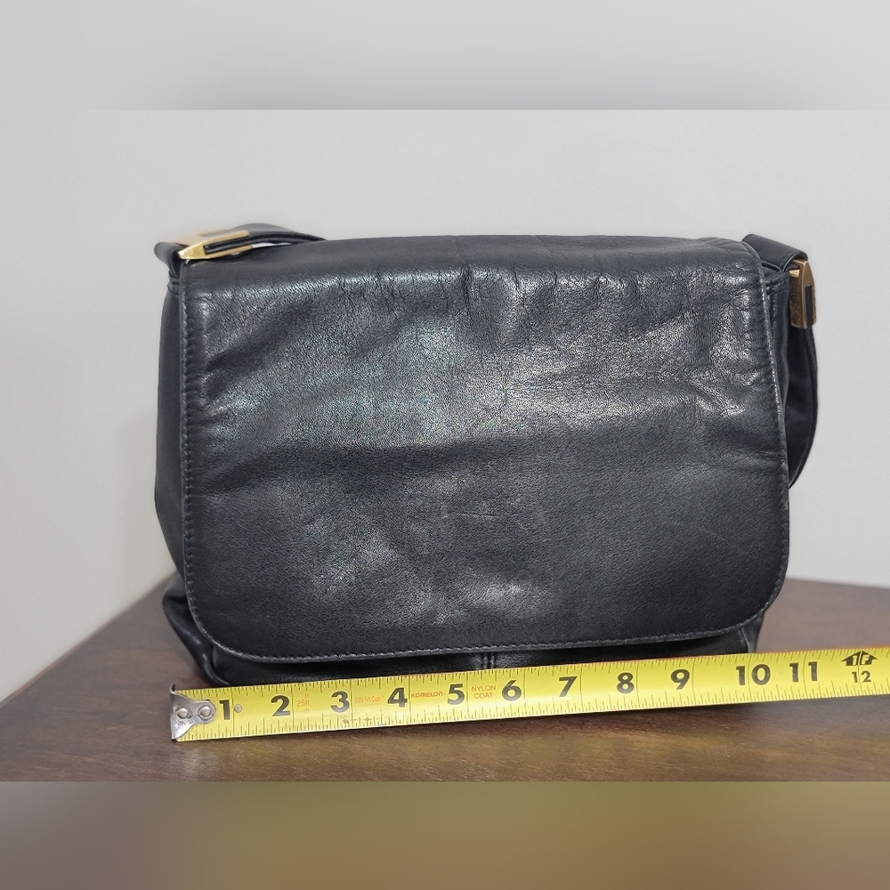 Jacqueline Ferrar Vintage Black Leather Shoulder Bag - Picture 12 of 15